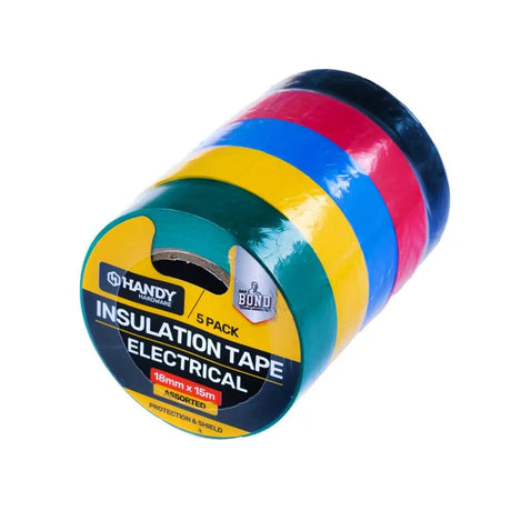 Handy Hardware Assorted Insulation Electrical Tape 18mmX15m 5Pk 274956
