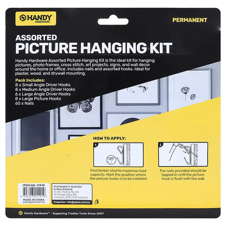 Handy Hardware Assorted Picture Hanging Kit 30Pcs 11919