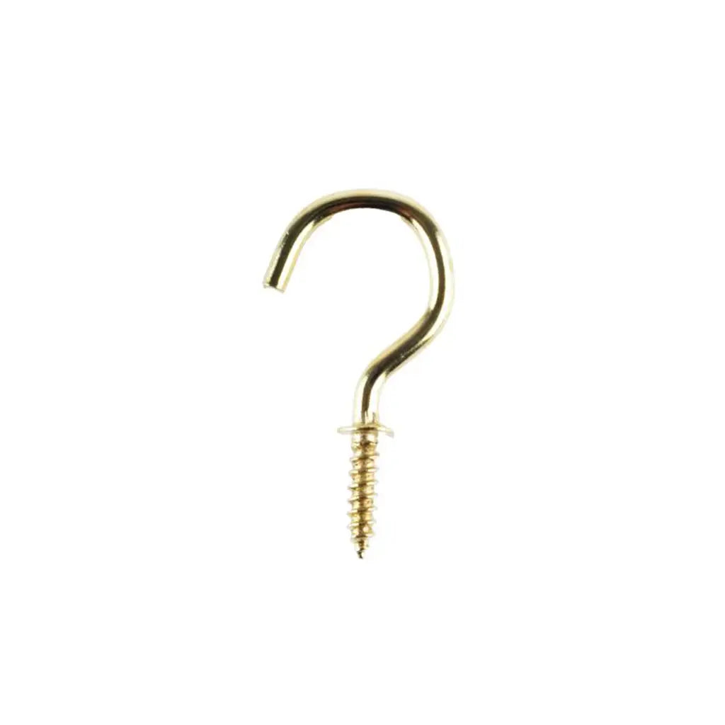 Handy Hardware Brass Cup Hooks 18Pcs 196760