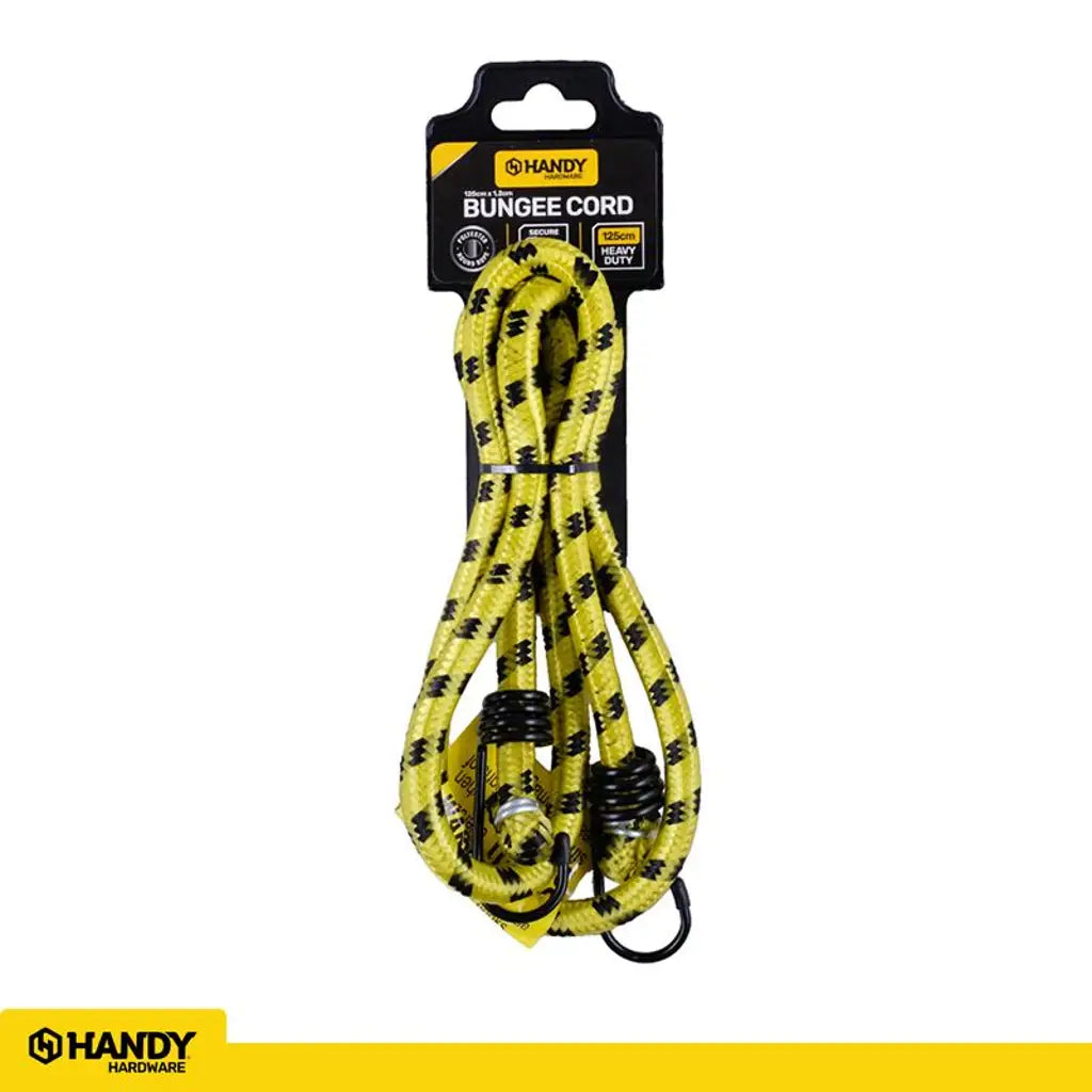 Handy Hardware Bungee Cord Heavy Duty Yellow Black 125x1.2cm 274888