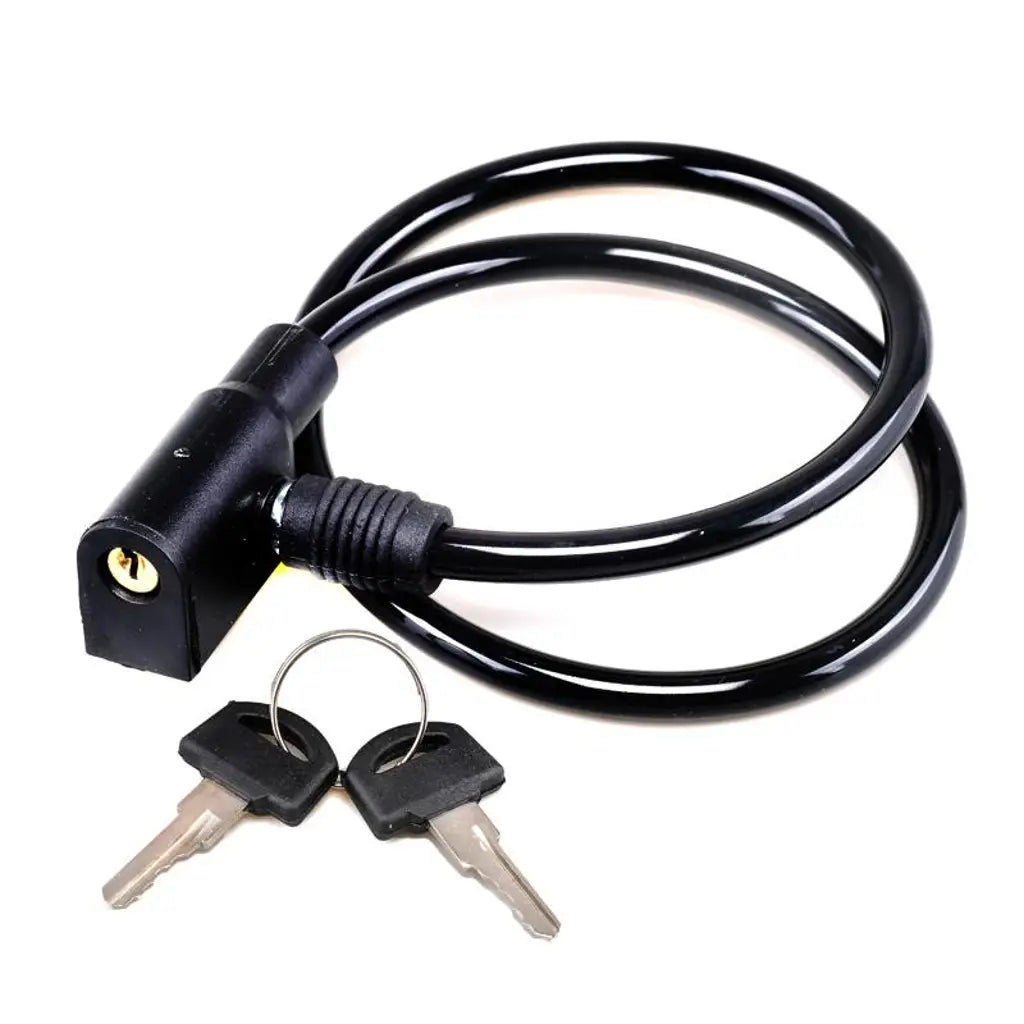 Handy Hardware Cable Lock With 2 Keys Black 7.5mmX60cm 276868