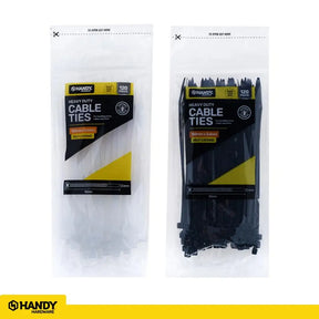 Handy Hardware Cable Ties Black Or Clear 150x3.6mm 120Pcs 278244