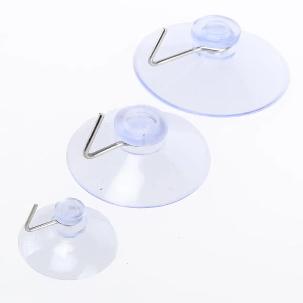 Handy Hardware Clear Assorted Suction Hooks 12Pk 218134