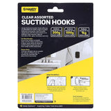Handy Hardware Clear Assorted Suction Hooks 12Pk 218134