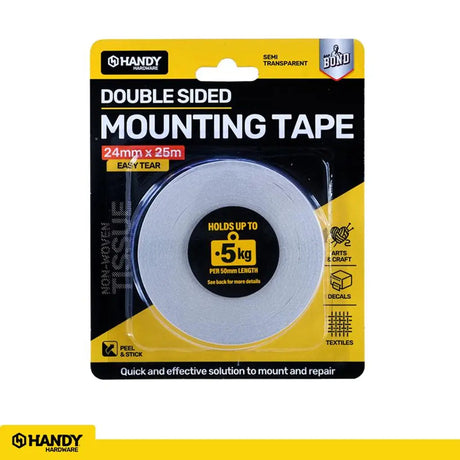Handy Hardware Double Sided Mounting Tape 24mmX25m 277018