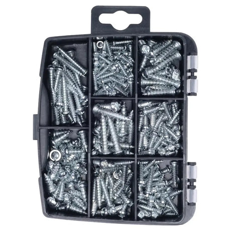 Handy Hardware Fasteners Fixings in Storage Case Countersunk Chipboard MDF Screws Assorted Sizes 230Pcs 281428