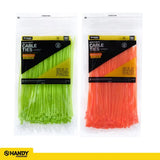 Handy Hardware Fluro Cable Ties Assorted 200x3.6mm 200Pcs 278275