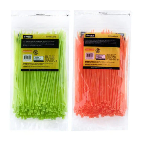 Handy Hardware Fluro Cable Ties Assorted 200x3.6mm 200Pcs 278275
