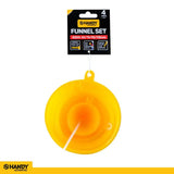 Handy Hardware Funnel Set 4Pk 24131