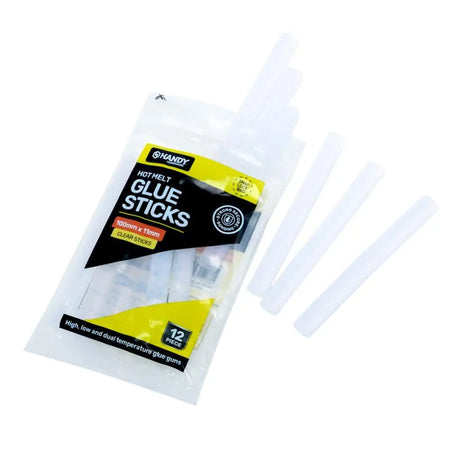 Handy Hardware Glue Gun Hot Melt Glue Sticks 100x11mm Clear 12Pcs 279500