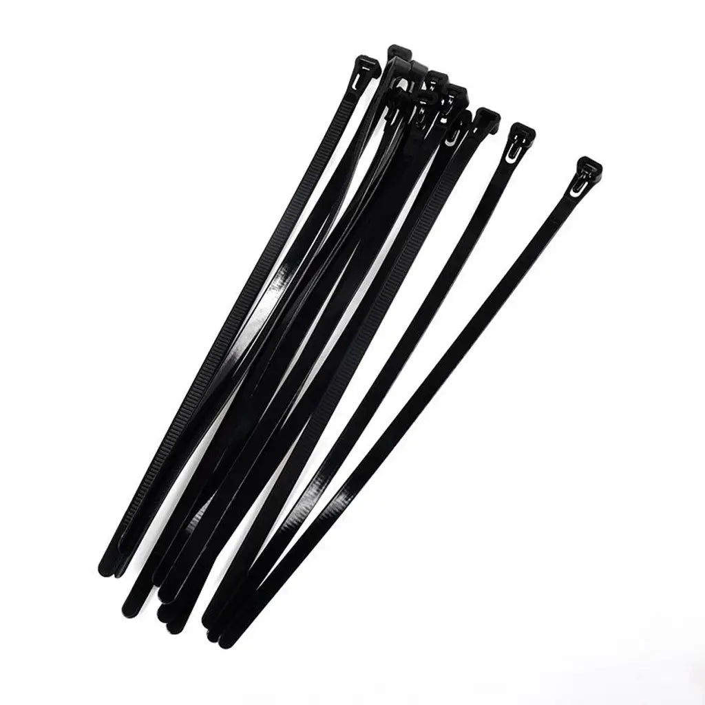 Handy Hardware Heavy Duty Cable Ties Black 250x7.2mm 12Pcs 230679
