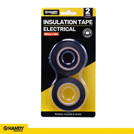 Handy Hardware Insulation Electrical Tape Black 18mmX15m 2Pk 205134