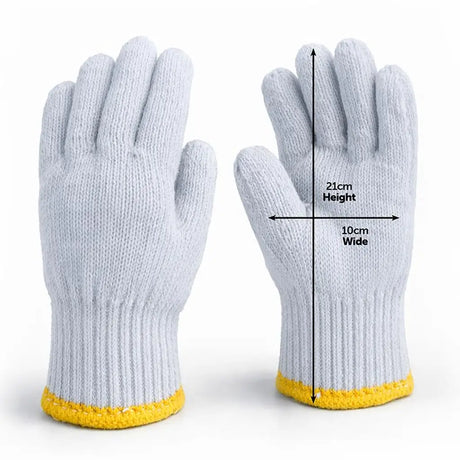 Handy Hardware Knitted Gloves Poly Cotton Blend 4 Pairs 104123