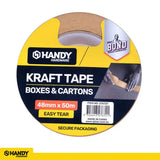 Handy Hardware Kraft Paper Boxes Packaging Tape 48mmX50m 276721