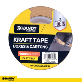 Handy Hardware Kraft Paper Boxes Packaging Tape 48mmX50m 276721