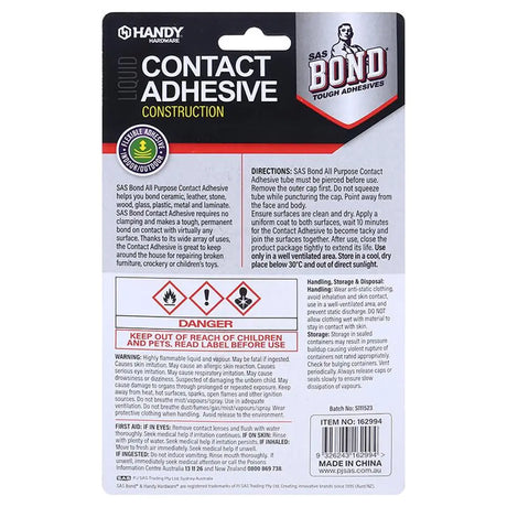 Handy Hardware Liquid Contact Adhesive 60ml 2Pk 162994