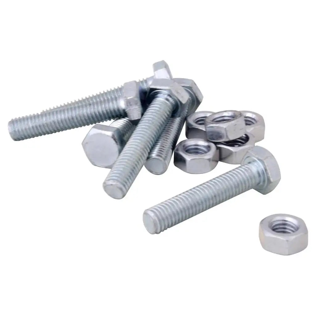 Handy Hardware Nuts Bolts Hex Head Zinc Plated M8x40mm 6Pcs 225408