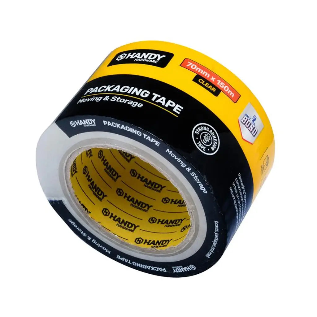Handy Hardware Packaging Tape Extra Wide Clear 70mmX150m 275380