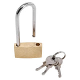 Handy Hardware Padlock Solid Brass Long Shackle 30mm Includes 3 Keys 277063