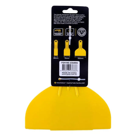 Handy Hardware Plaster Scraper Knives Yellow 3Pcs 236886