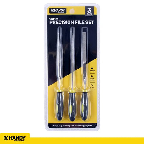 Handy Hardware Precision File Set 95mm 3Pcs 218899