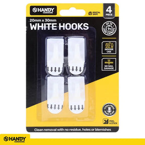 Handy Hardware Removable Hooks 30x20mm 4Pk 218110