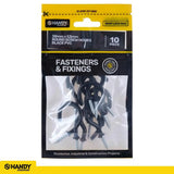 Handy Hardware Round Screw Hooks Black PVC 38x53mm 10Pcs 233854