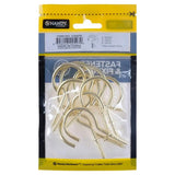 Handy Hardware Round Screw Hooks Brass Plated 35x70mm 10Pcs 225279
