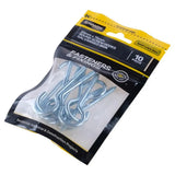 Handy Hardware Round Screw Hooks Galvanised Iron 25x75mm 10Pcs 225293