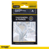Handy Hardware Round Screw Hooks White PVC 35x70mm 6Pcs 233823