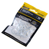 Handy Hardware Round Screw Hooks White PVC 38x53mm 10Pcs 233847