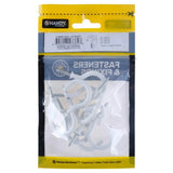 Handy Hardware Round Screw Hooks White PVC 38x53mm 10Pcs 233847