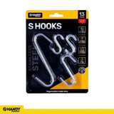 Handy Hardware S Hook Stainless Steel Assorted Pack 13Pk 276172