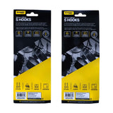 Handy Hardware S Hooks With PVC Cotaed Black Or White 165x50mm 3Pcs 234332