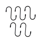 Handy Hardware S Hooks With PVC Cotaed Black Or White 80x35mm 5Pcs 234318