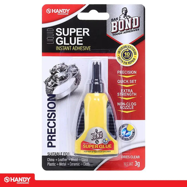 Handy Hardware Super Glue Instant Adhesive Dries Clear 3g 87426