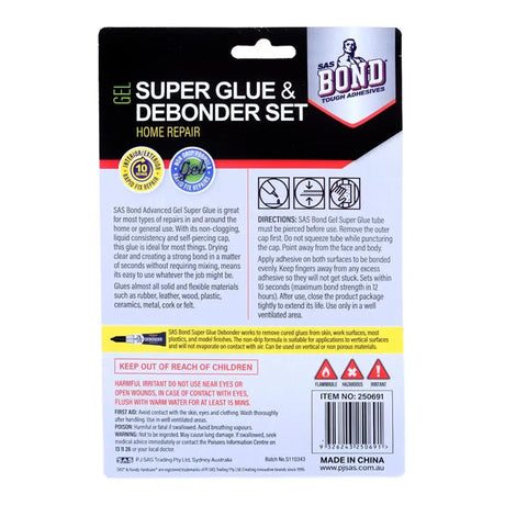 Handy Hardware Super Glue and Debonder Set 15g 5Pk 250691