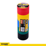 Handy Hardware Tape Electrical Assorted Colours PVC Tape Set 19mmX3m 10Pcs 42654