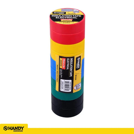 Handy Hardware Tape Electrical Assorted Colours PVC Tape Set 19mmX3m 10Pcs 42654
