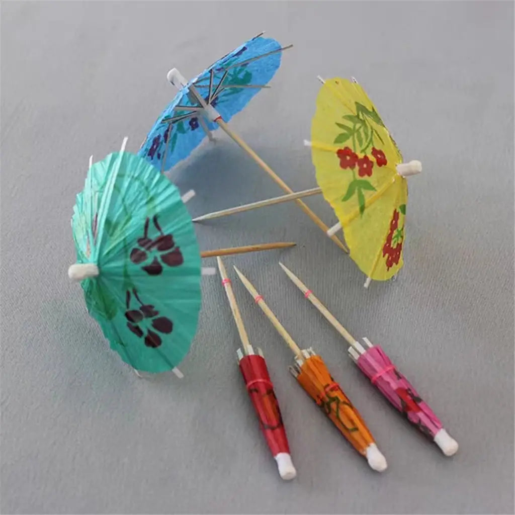 Hawaiian Cocktail Parasol Umbrella Picks 12Pk A29930