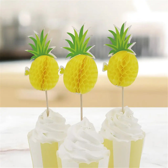 Hawaiian Honeycomb Pineapple Food Picks 12Pk PP44767