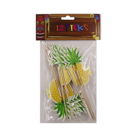 Hawaiian Honeycomb Pineapple Food Picks 12Pk PP44767