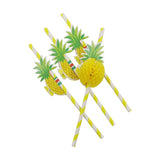 Hawaiian Pineapple Honeycomb Paper Straws 12Pk PP44774