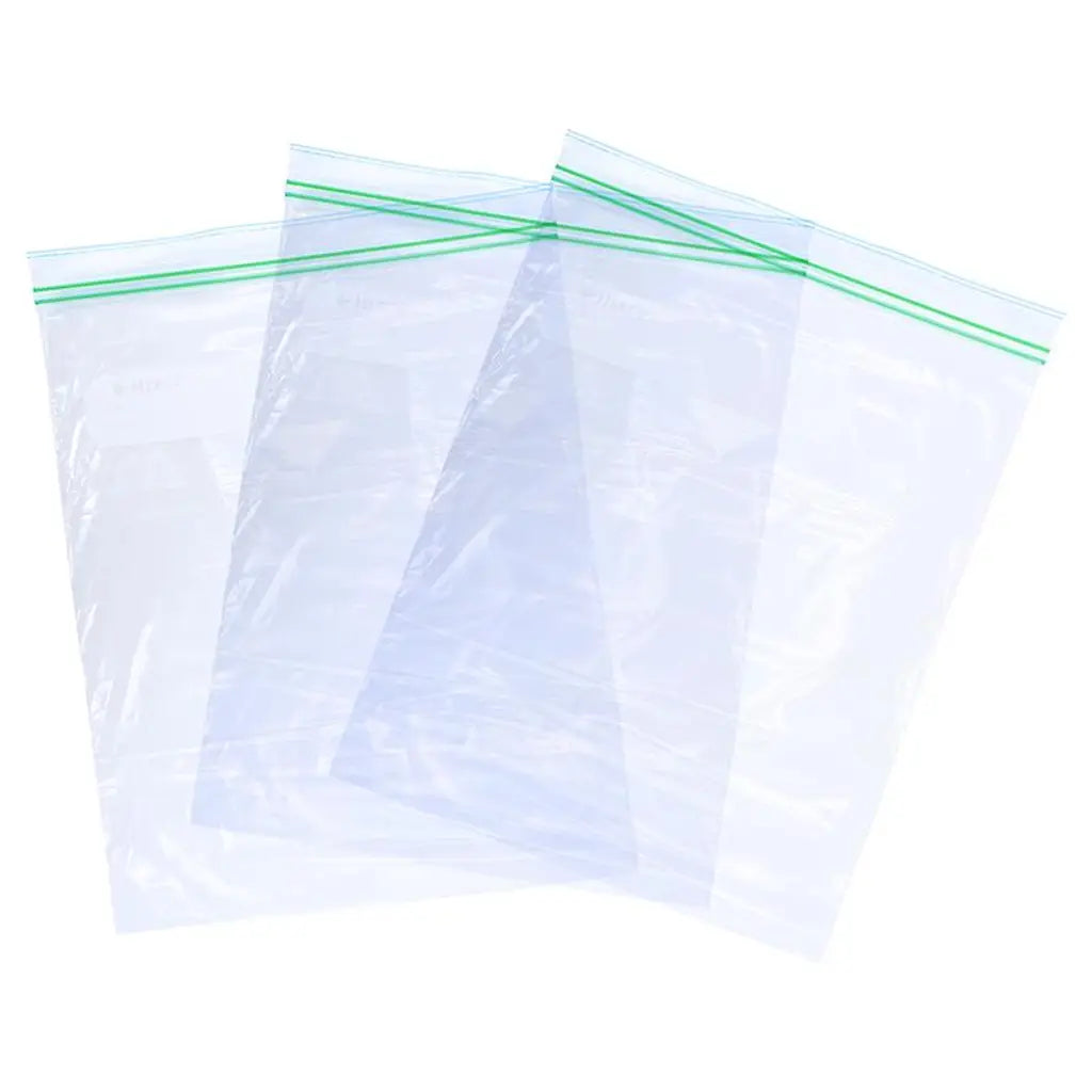 Hercules Kitchen Consumables Storage Bags Resealable Twin Zip Large 40PK 27x33cm RL40SRP