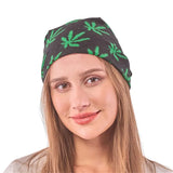 Hippie Marijuana Leaf Black Bandana 50cm PP13159