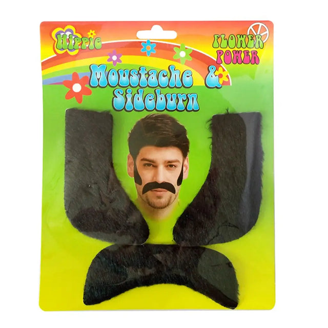 Hippie Moustache And Sideburn A156384