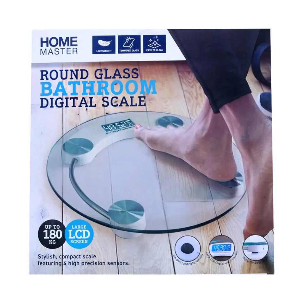 Home Master Bathroom Scale Round Glass 281091