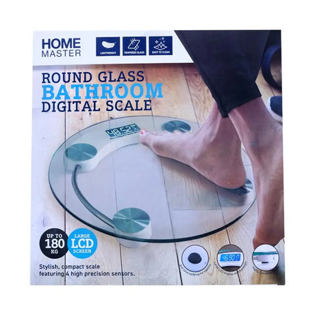 Home Master Bathroom Scale Round Glass 281091