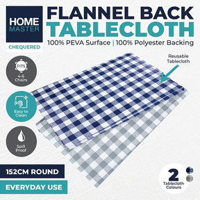 Home Master Checkered Round Tablecloth 152cm 232420