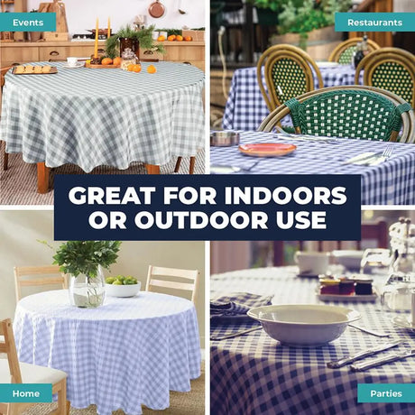 Home Master Checkered Round Tablecloth 152cm 232420